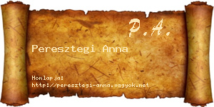 Peresztegi Anna névjegykártya
