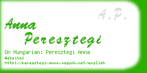 anna peresztegi business card